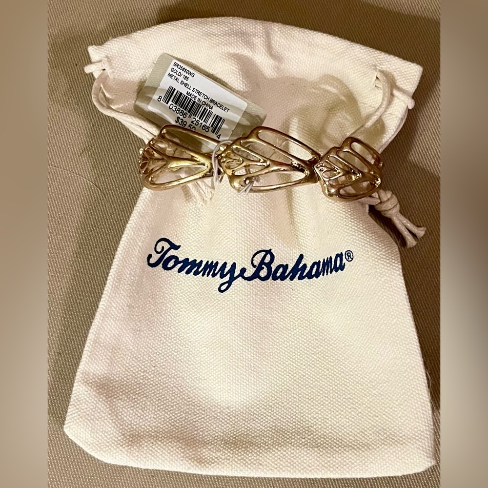 Tommy Bahama NWT Gold Coast Shell Stretch Bracelet - Picture 2 of 2
